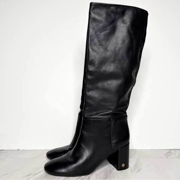Tory Burch Shoes - Tory Burch Black Leather Heeled Tall Boot 10 1/2 M